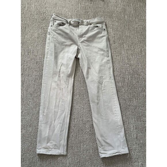 Everlane Denim - Everlane Straight Fit Jean Size 33 Bone Ecru Neutral Minimalist Straight Leg Den